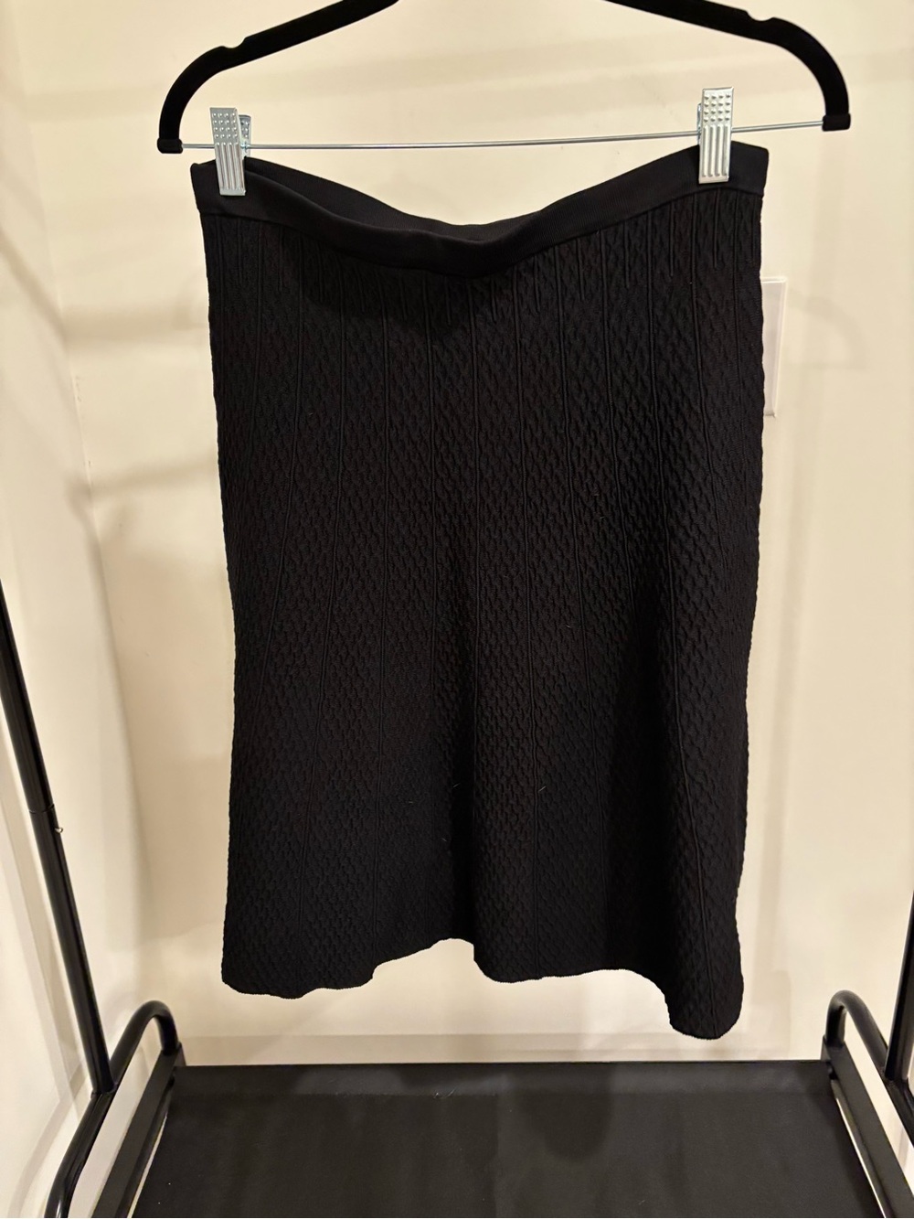 CAbi Black Textured Pencil Skirt